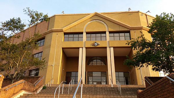 The entrance to the High Court building in Mbabane